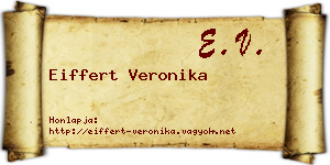 Eiffert Veronika névjegykártya